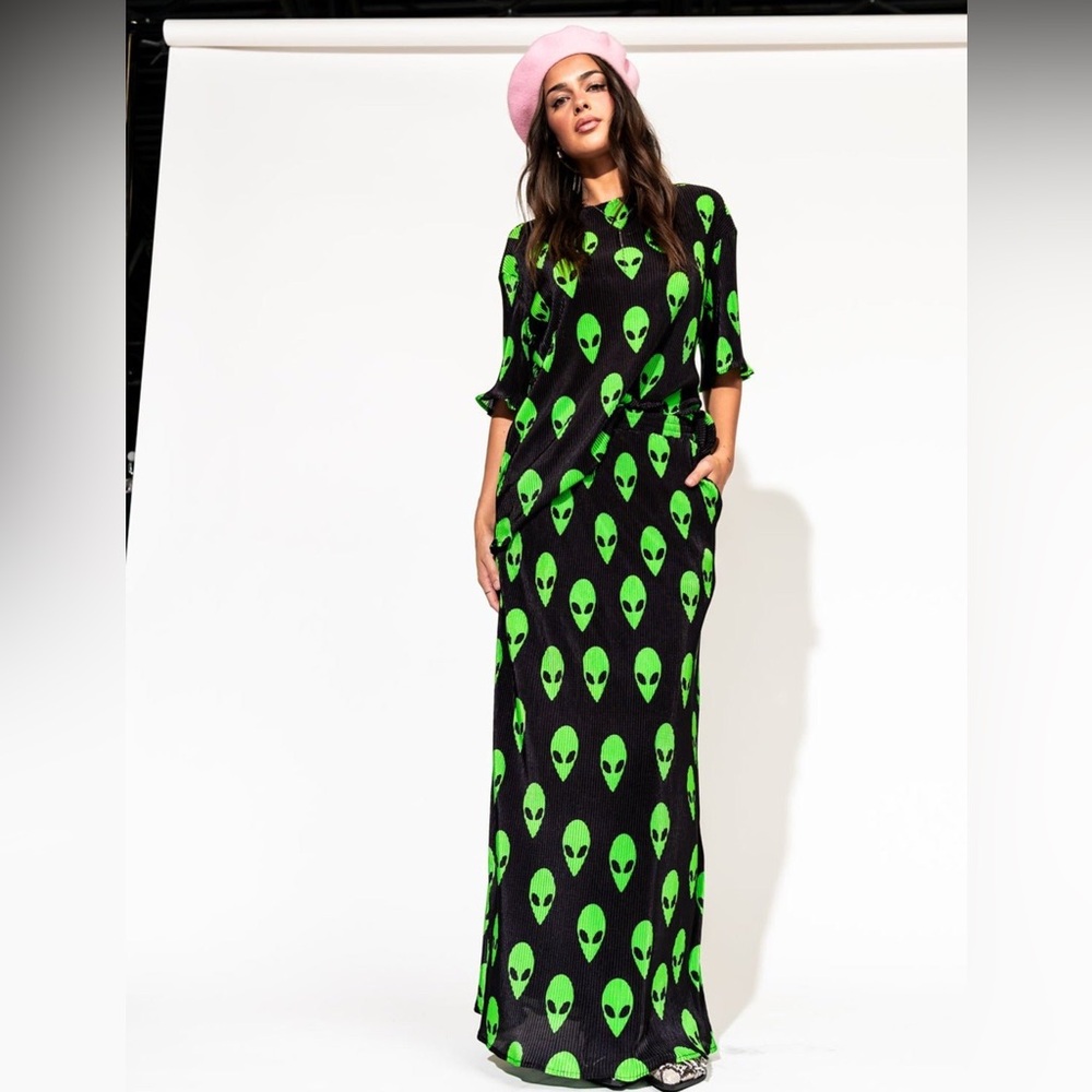 Dressed in LALA Grunge Girl Plisse Set in Homesick